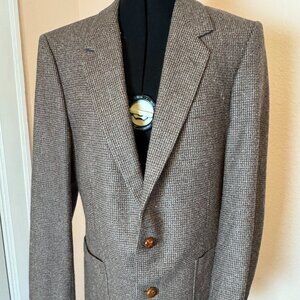 Marcial Mancillas Wool Blend Blazer 40R leather buttons